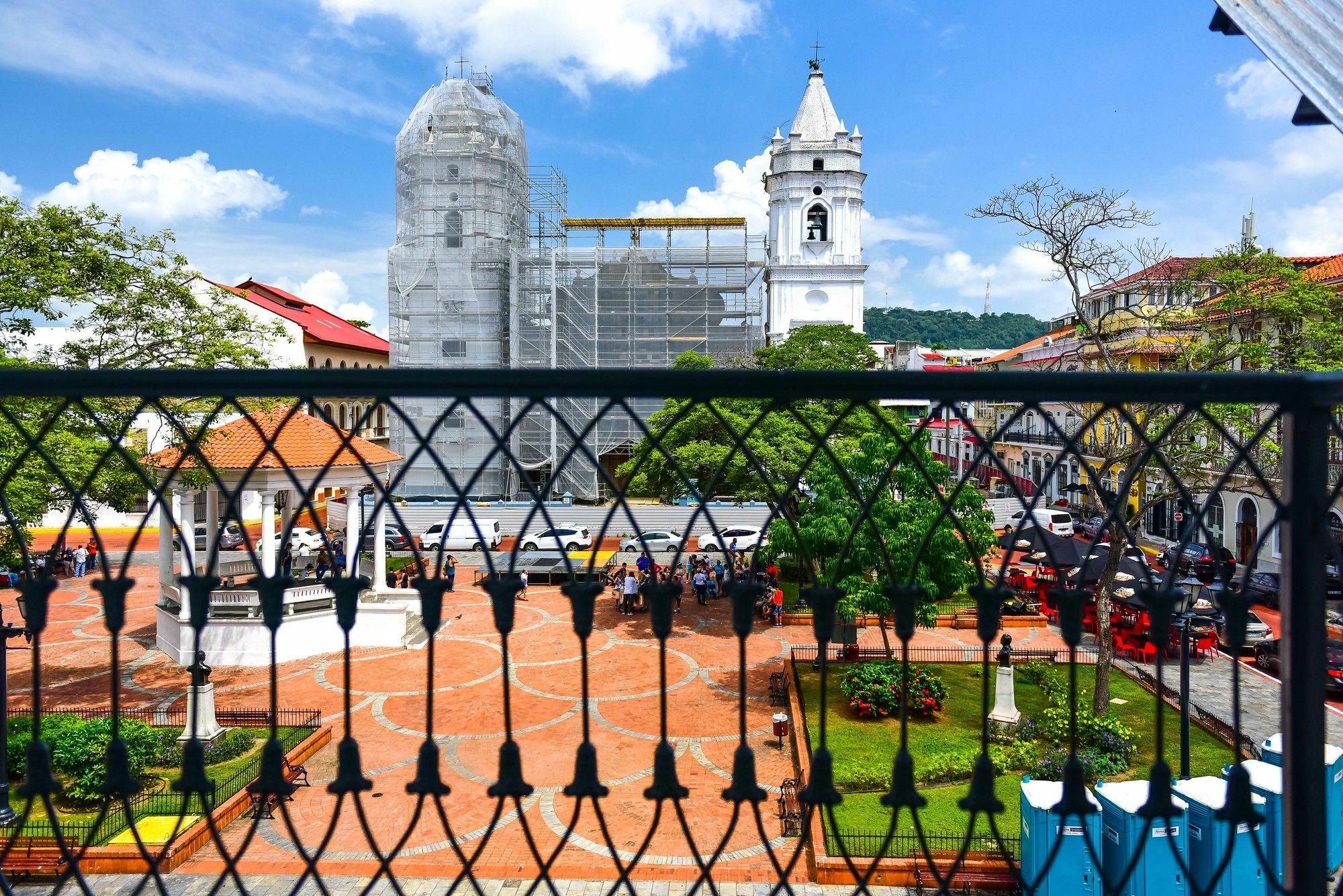 Central Hotel Panama Casco Viejo Ngoại thất bức ảnh View of the main square of Santa Bárbara